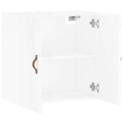 Armadietto a Muro Bianco Lucido 60x31x60 cm Legno Multistrato | homemem39