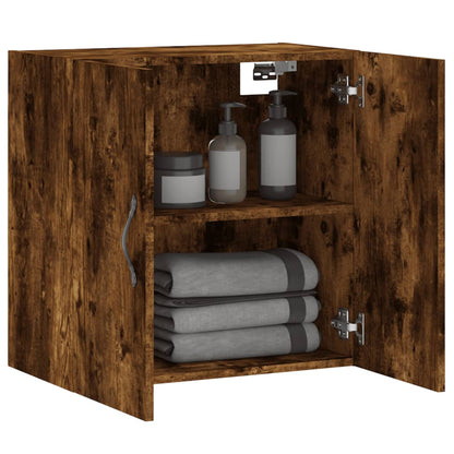 Armadietto a Muro Rovere Fumo 60x31x60 cm in Legno Multistrato