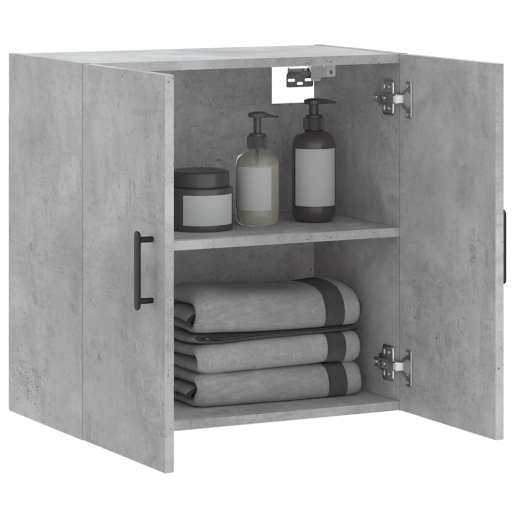 Mobile a Parete Grigio Cemento 60x31x60 cm in Legno Multistrato