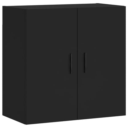 Black Wall Cabinet 60x31x60 cm in Multilayer Wood