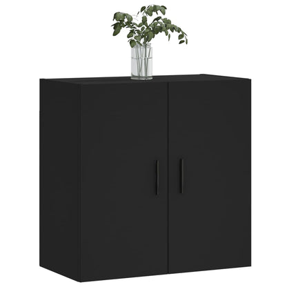 Black Wall Cabinet 60x31x60 cm in Multilayer Wood