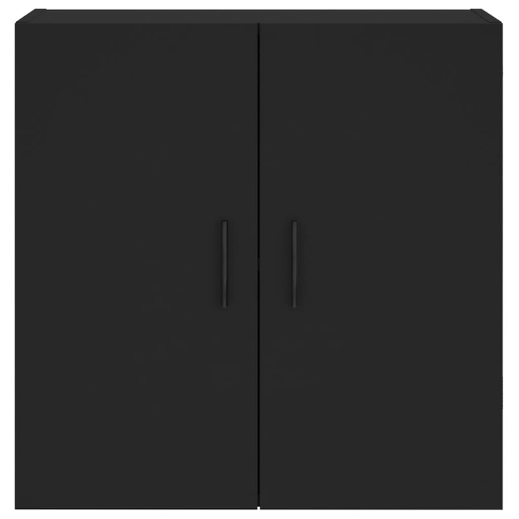 Black Wall Cabinet 60x31x60 cm in Multilayer Wood