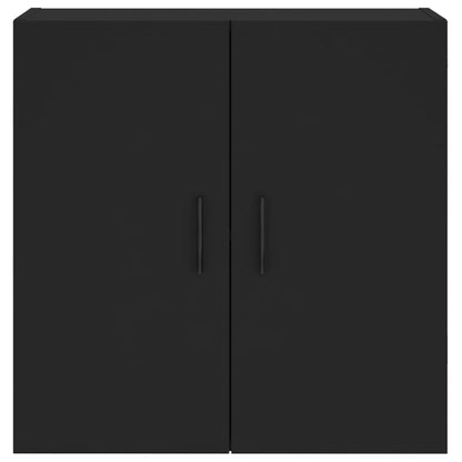 Black Wall Cabinet 60x31x60 cm in Multilayer Wood