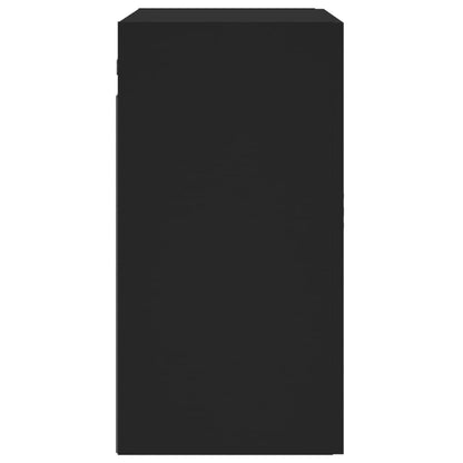 Black Wall Cabinet 60x31x60 cm in Multilayer Wood