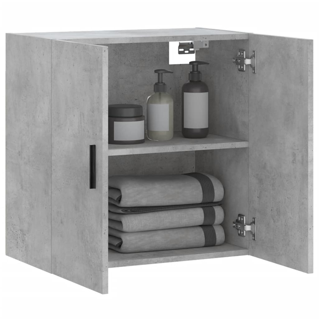 Mobile a Parete Grigio Cemento 60x31x60 cm in Legno Multistrato