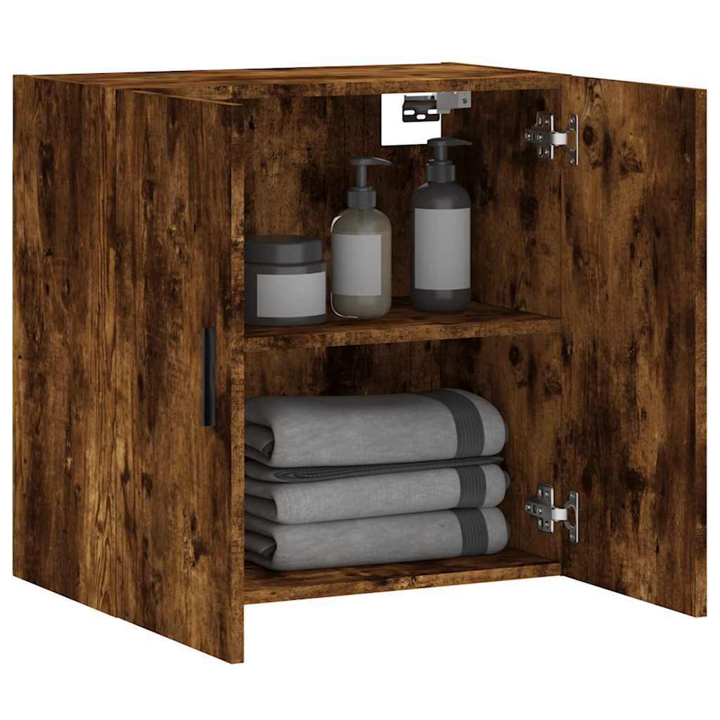 Armadietto a Muro Rovere Fumo 60x31x60 cm in Legno Multistrato