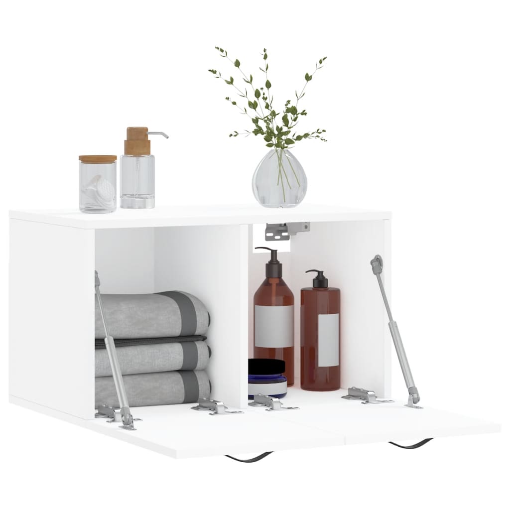 Mobile a Parete Bianco 60x36,5x35 cm in Legno Multistrato | homemem39