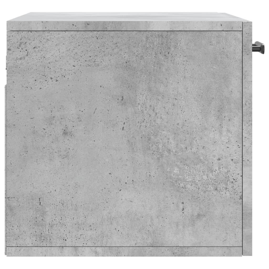 Mobile a Parete Grigio Cemento 60x36,5x35 cm Legno Multistrato