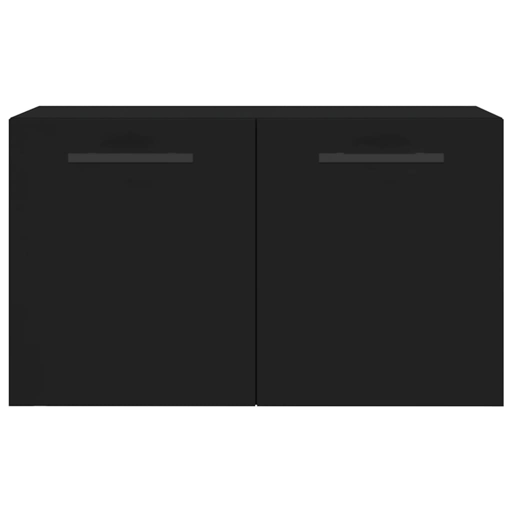 Mobile a Parete Nero 60x36,5x35 cm in Legno Multistrato - homemem39
