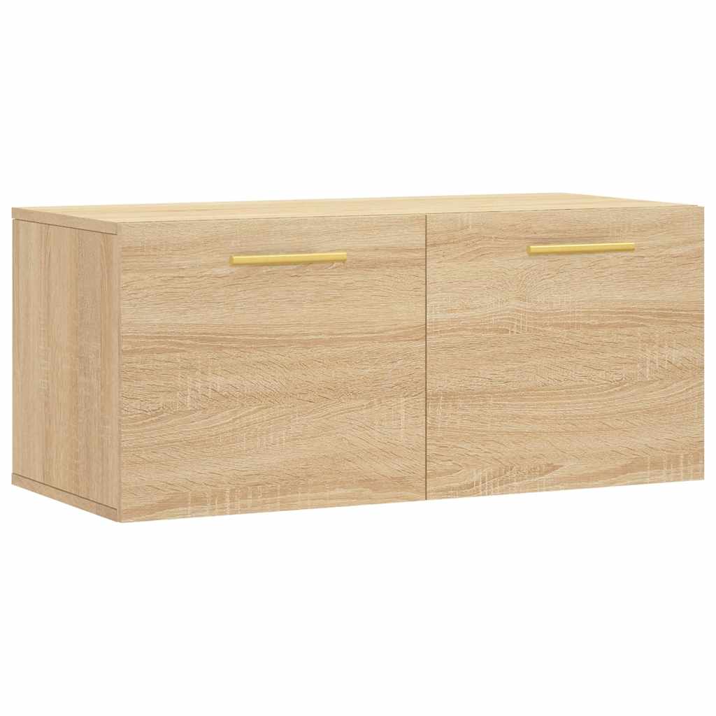 Mobile a Parete Rovere Sonoma 80x36,5x35 cm Legno Multistrato