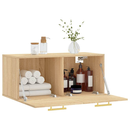 Mobile a Parete Rovere Sonoma 80x36,5x35 cm Legno Multistrato
