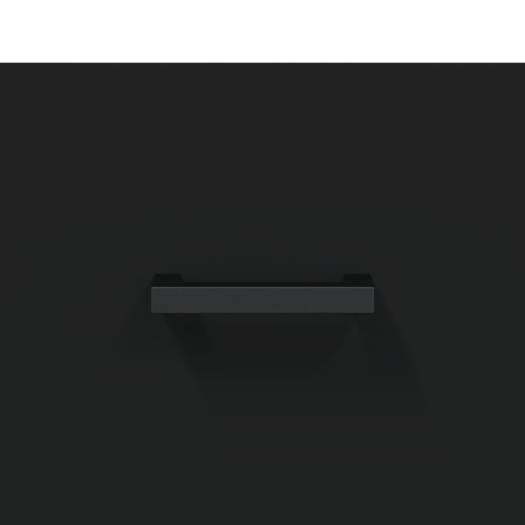 Mobile a Parete Nero 80x36,5x35 cm in Legno Multistrato - homemem39