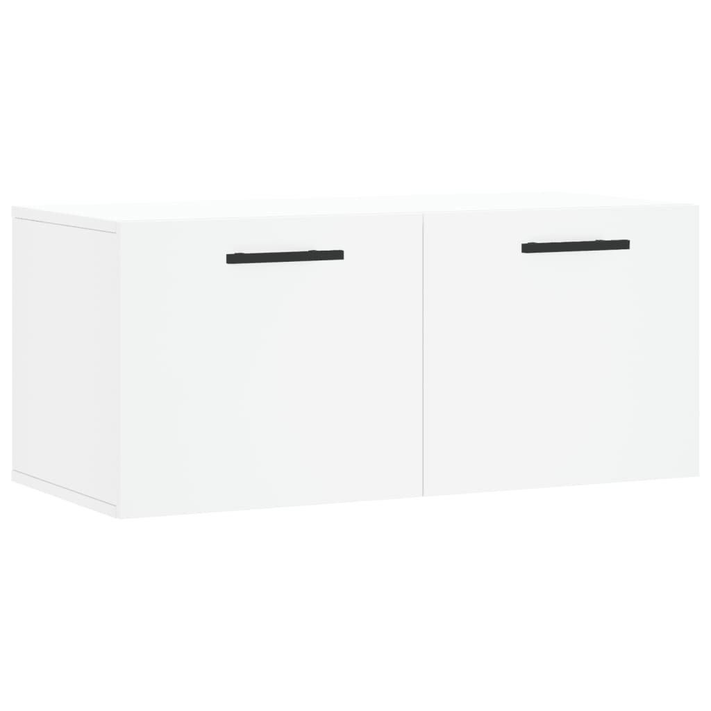 Mobile a Parete Bianco 80x36,5x35 cm in Legno Multistrato | homemem39