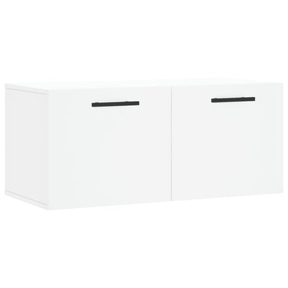 Mobile a Parete Bianco 80x36,5x35 cm in Legno Multistrato | homemem39