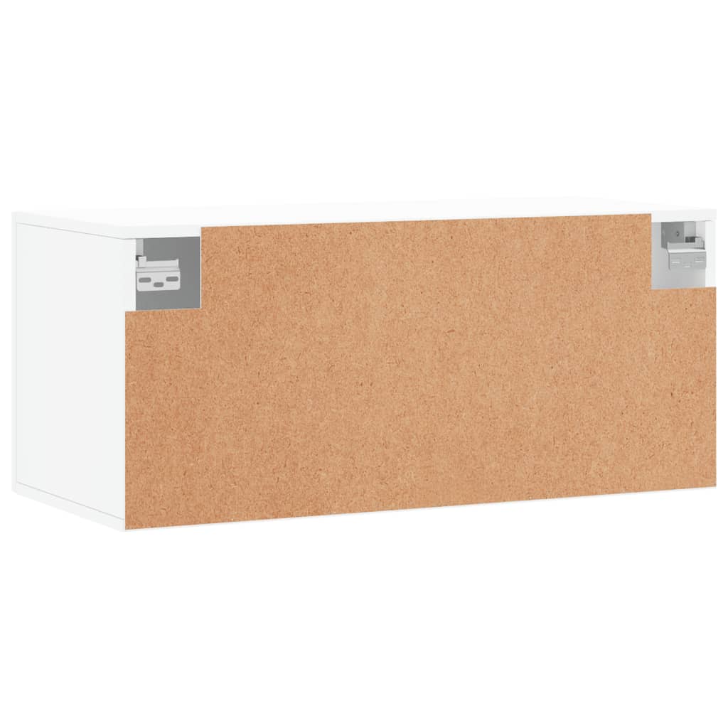 Mobile a Parete Bianco 80x36,5x35 cm in Legno Multistrato