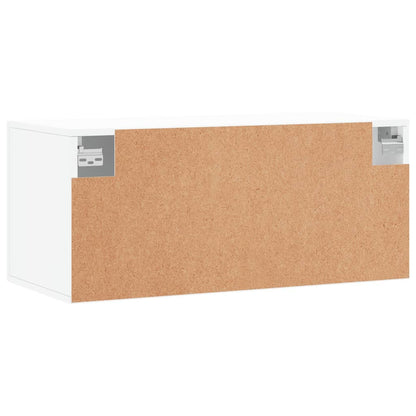 Mobile a Parete Bianco 80x36,5x35 cm in Legno Multistrato