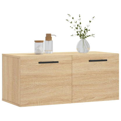 Mobile a Parete Rovere Sonoma 80x36,5x35 cm Legno Multistrato | homemem39