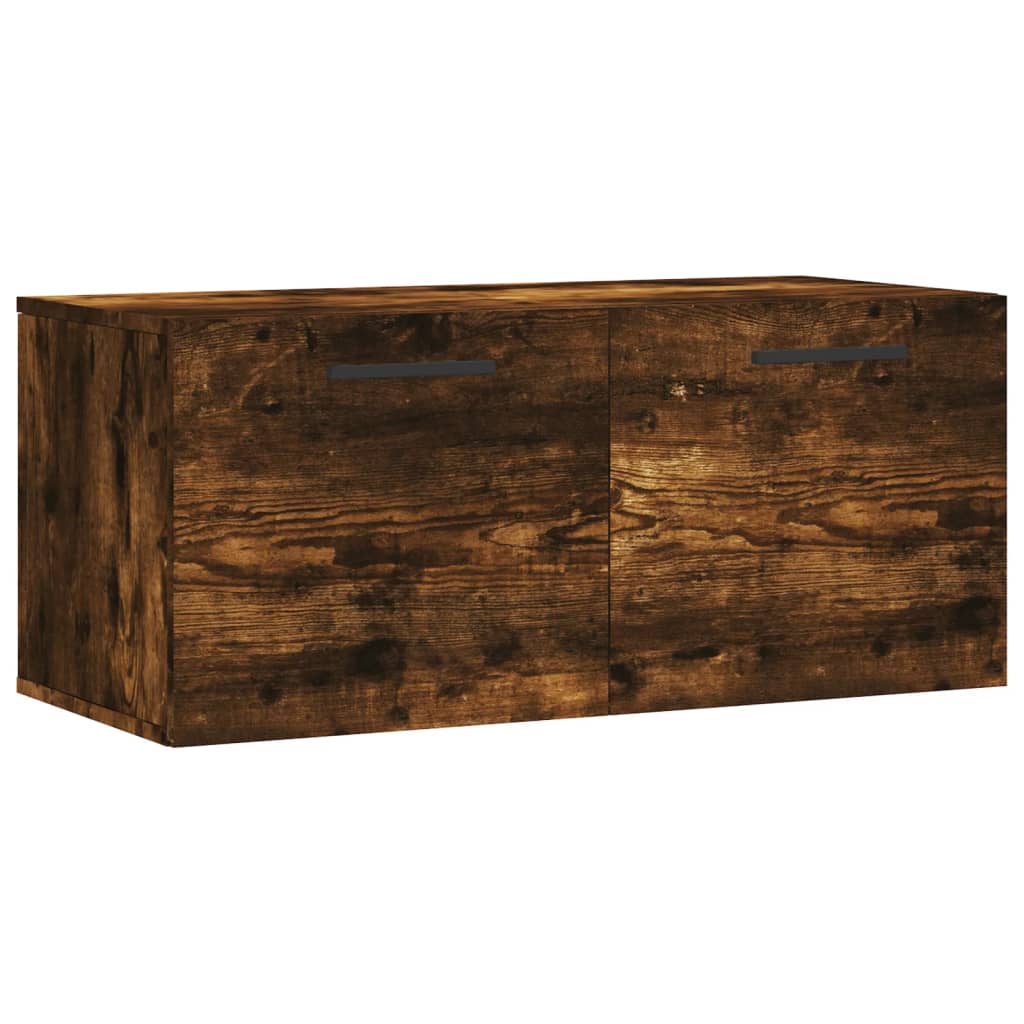 Mobile a Parete Rovere Fumo 80x36,5x35 cm in Legno Multistrato | homemem39
