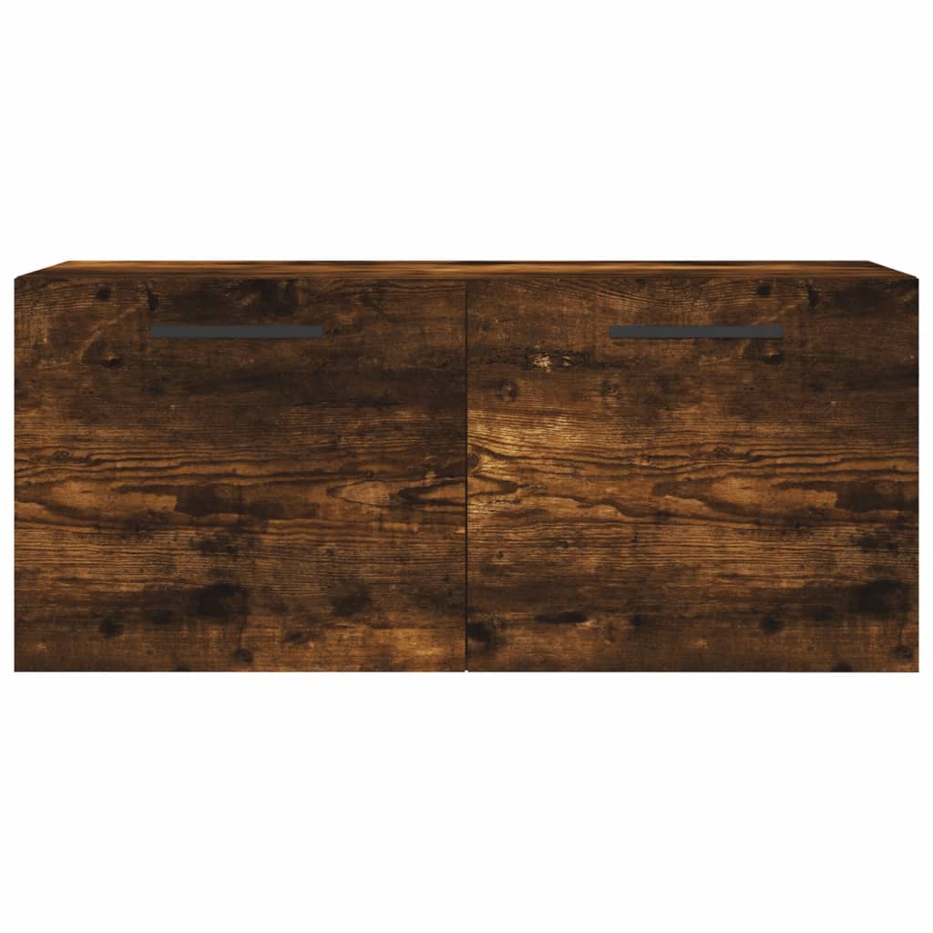 Mobile a Parete Rovere Fumo 80x36,5x35 cm in Legno Multistrato | homemem39