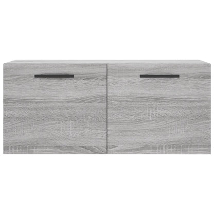 Mobile a Parete Grigio Sonoma 80x36,5x35cm in Legno Multistrato