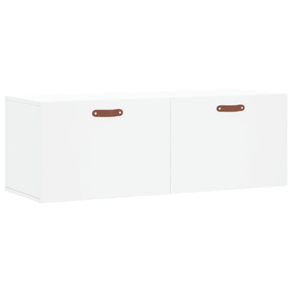 Mobile a Parete Bianco 100x36,5x35 cm in Legno Multistrato | homemem39