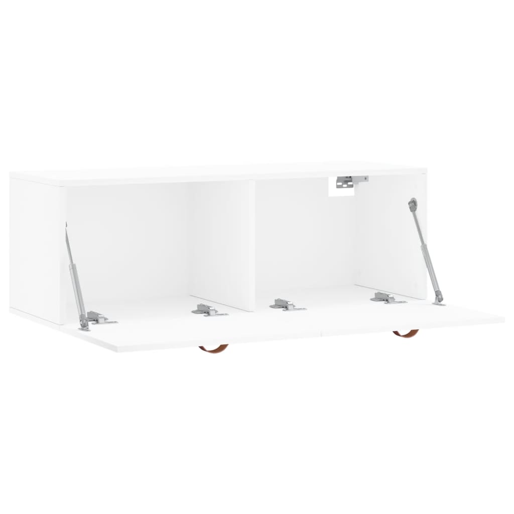 Mobile a Parete Bianco 100x36,5x35 cm in Legno Multistrato | homemem39