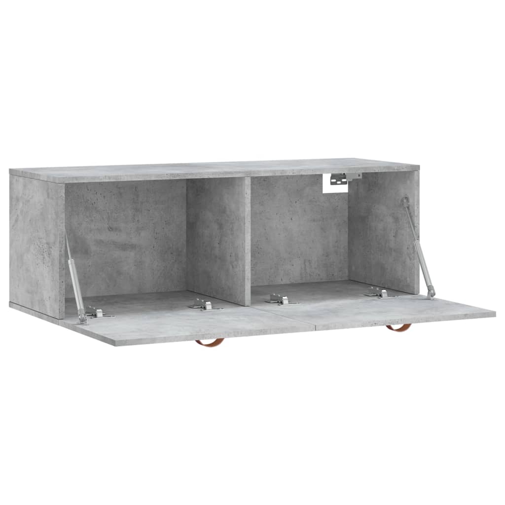 Mobile a Parete Grigio Cemento 100x36,5x35 cm Legno Multistrato | homemem39