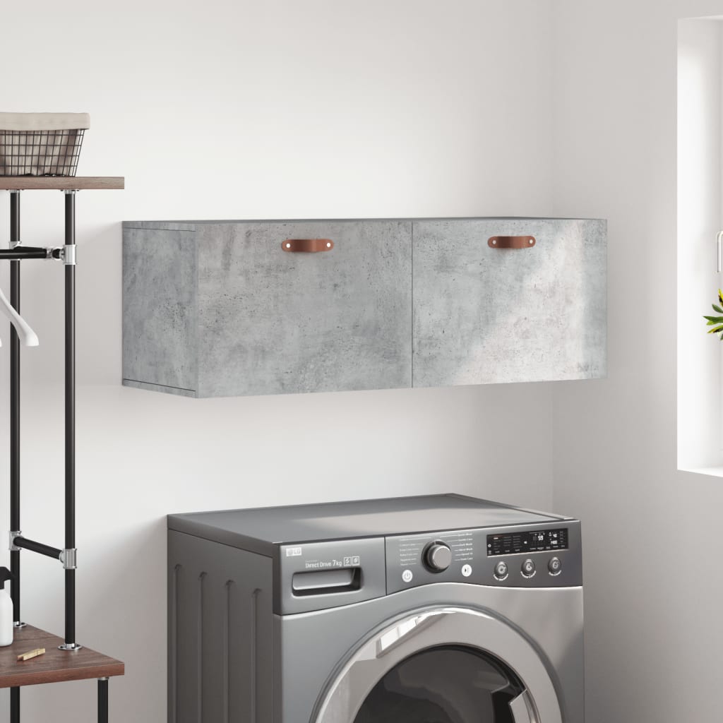 Mobile a Parete Grigio Cemento 100x36,5x35 cm Legno Multistrato | homemem39