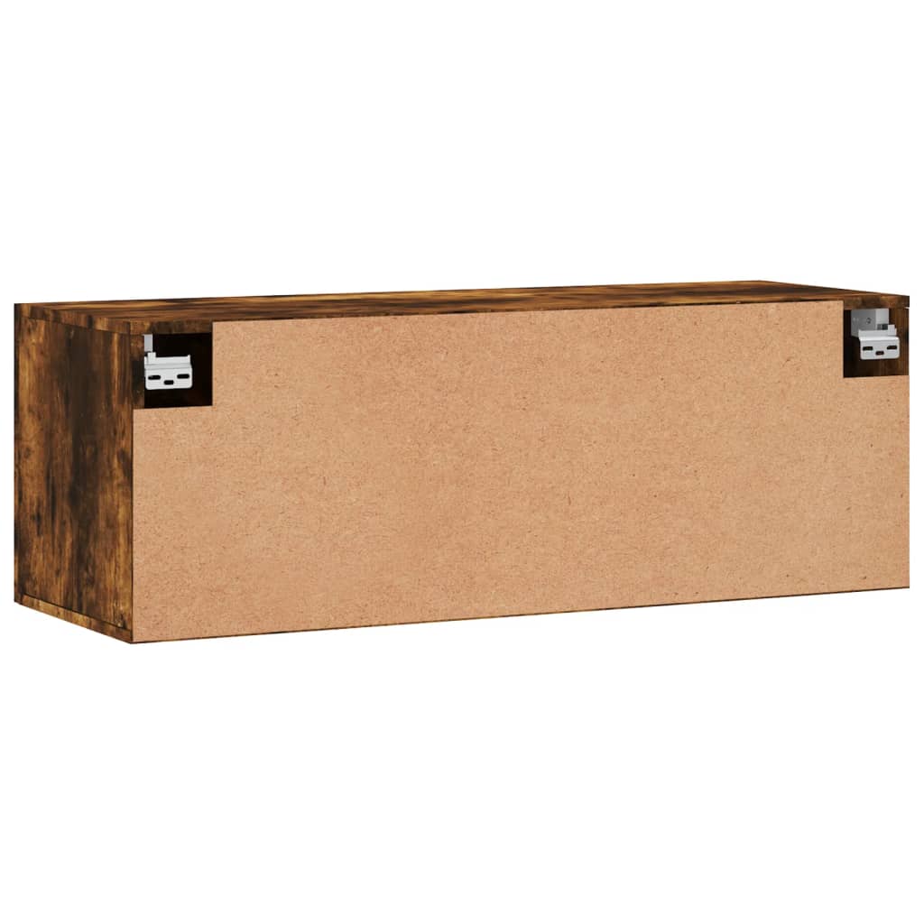 Mobile a Parete Rovere Fumo 100x36,5x35 cm in Legno Multistrato | homemem39