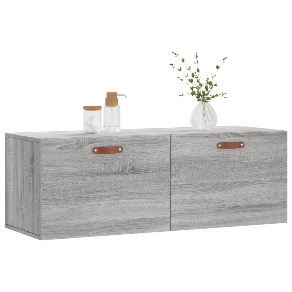 Mobile a Parete Grigio Sonoma 100x36,5x35 cm Legno Multistrato | homemem39