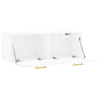 Mobile a Parete Bianco 100x36,5x35 cm in Legno Multistrato | homemem39