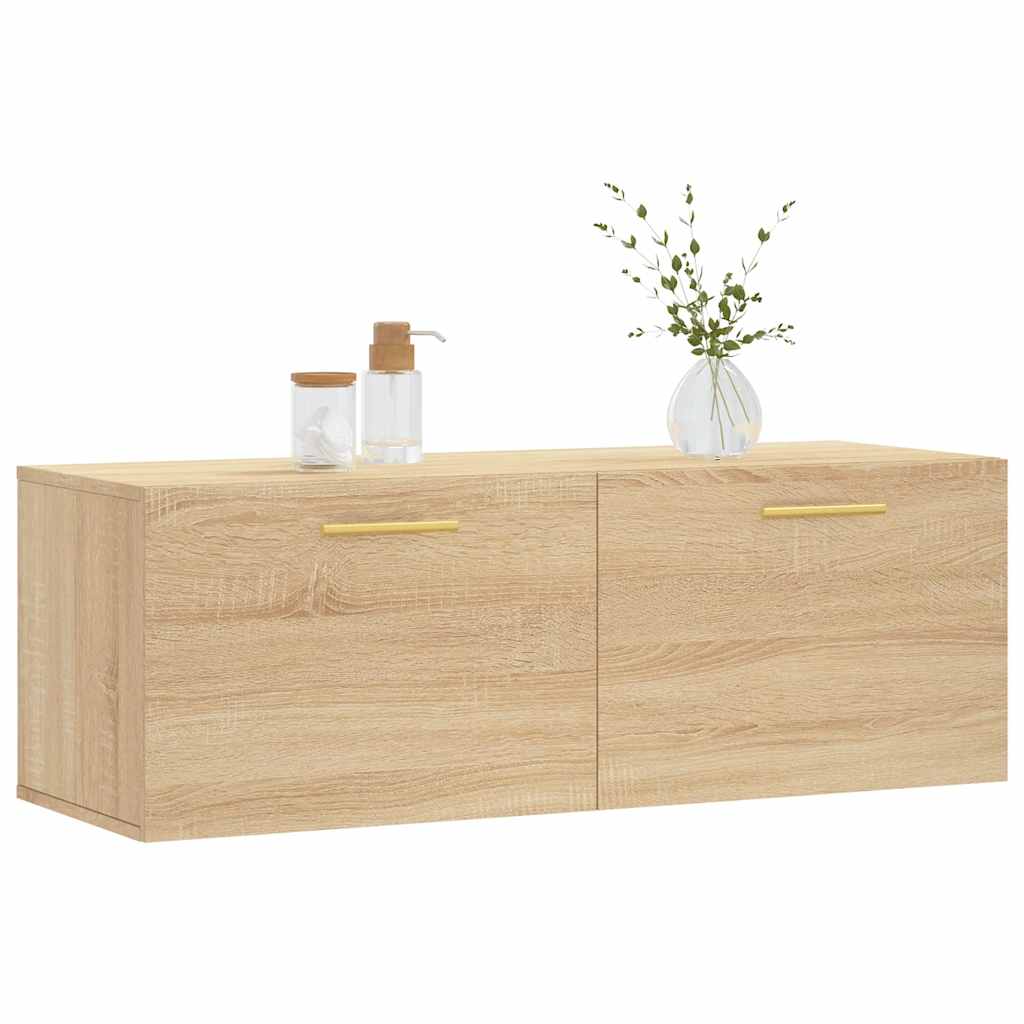 Mobile a Parete Rovere Sonoma 100x36,5x35 cm Legno Multistrato