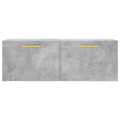 Mobile a Parete Grigio Cemento 100x36,5x35 cm Legno Multistrato