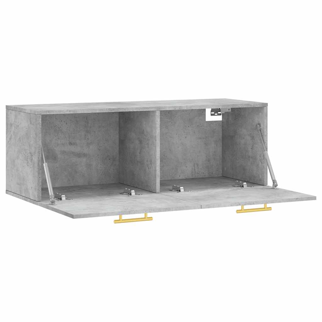 Mobile a Parete Grigio Cemento 100x36,5x35 cm Legno Multistrato | homemem39