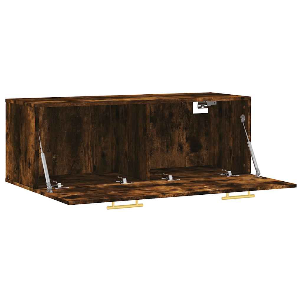Mobile a Parete Rovere Fumo 100x36,5x35 cm in Legno Multistrato | homemem39