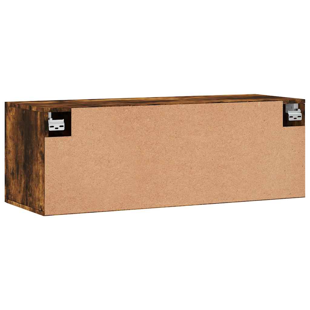 Mobile a Parete Rovere Fumo 100x36,5x35 cm in Legno Multistrato