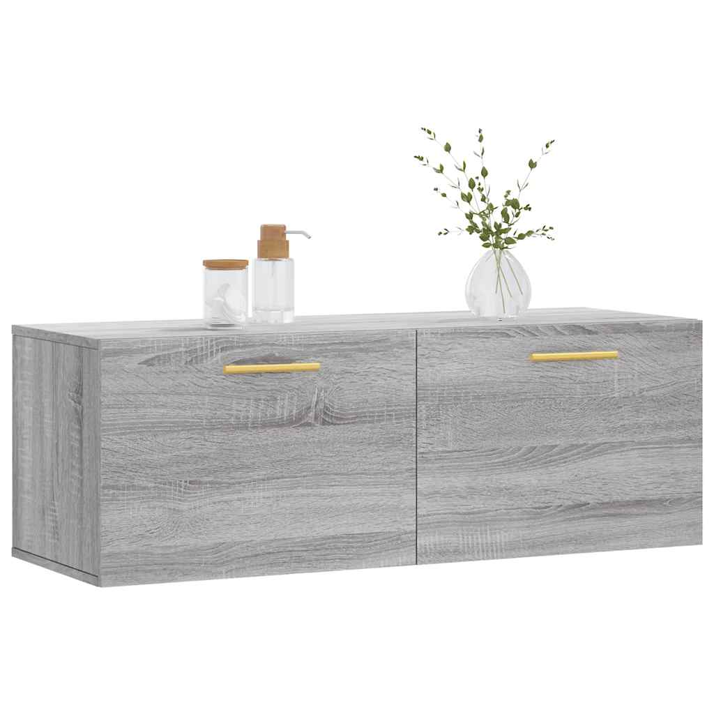 Mobile a Parete Grigio Sonoma 100x36,5x35 cm Legno Multistrato | homemem39