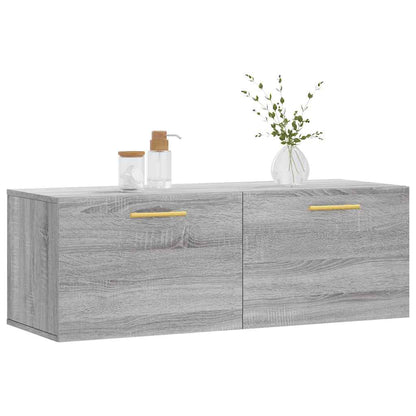 Mobile a Parete Grigio Sonoma 100x36,5x35 cm Legno Multistrato
