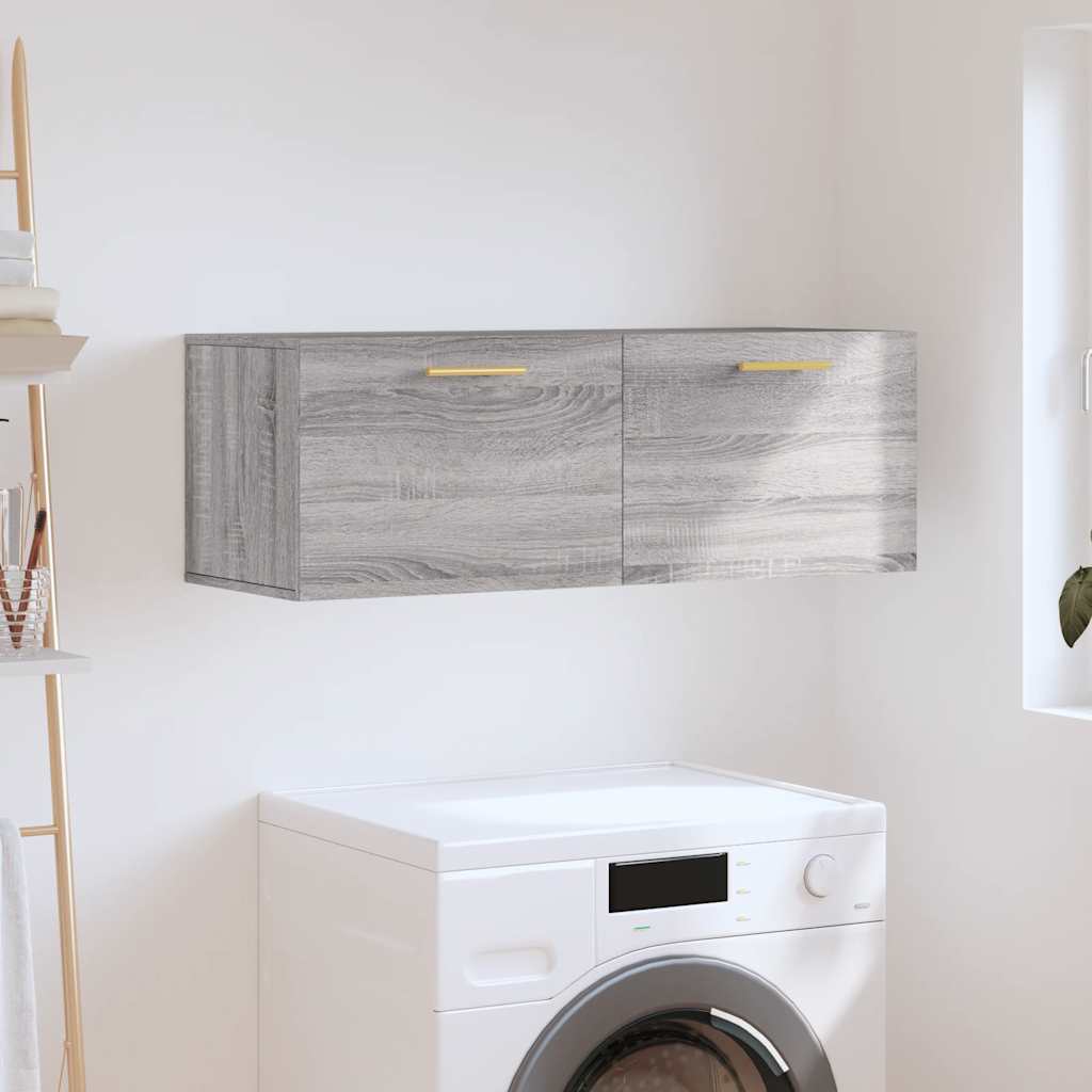 Mobile a Parete Grigio Sonoma 100x36,5x35 cm Legno Multistrato | homemem39