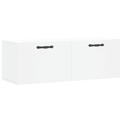 Mobile a Parete Bianco 100x36,5x35 cm in Legno Multistrato | homemem39