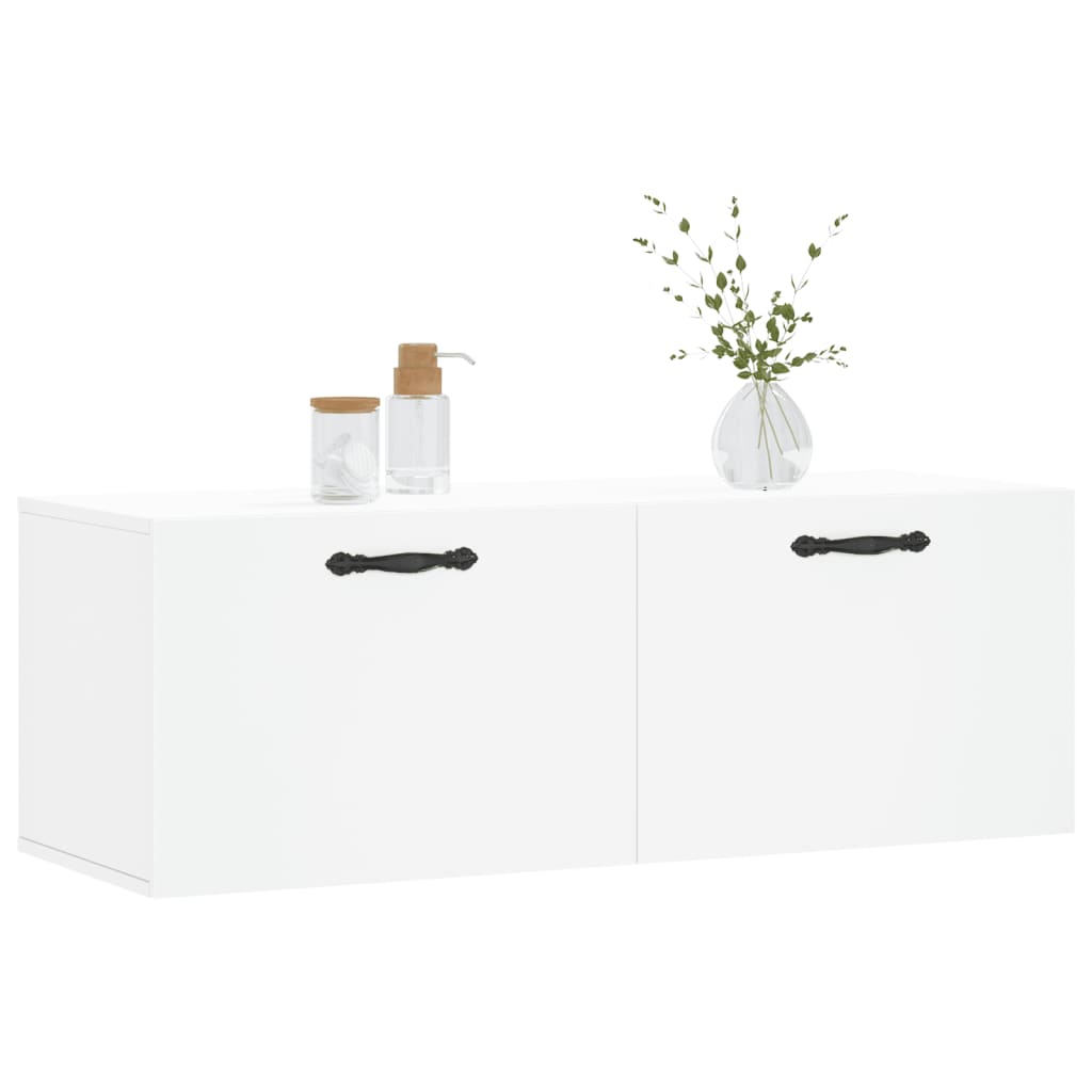 Mobile a Parete Bianco 100x36,5x35 cm in Legno Multistrato