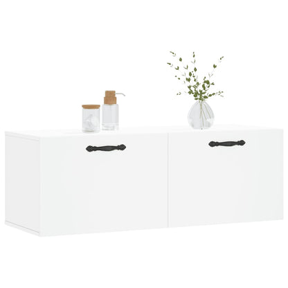 Mobile a Parete Bianco 100x36,5x35 cm in Legno Multistrato