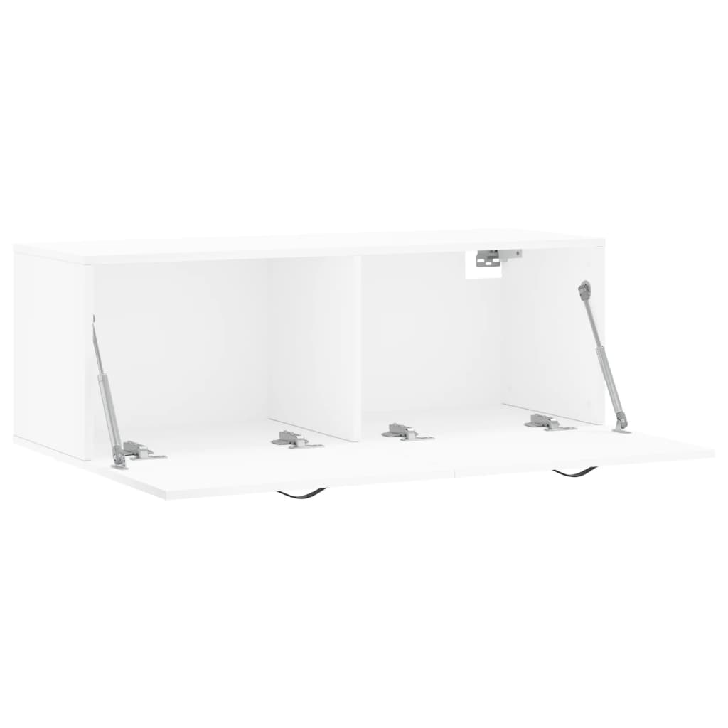 Mobile a Parete Bianco 100x36,5x35 cm in Legno Multistrato | homemem39