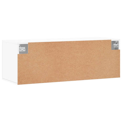 Mobile a Parete Bianco 100x36,5x35 cm in Legno Multistrato | homemem39