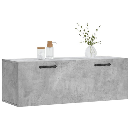 Mobile a Parete Grigio Cemento 100x36,5x35 cm Legno Multistrato - homemem39