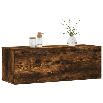 Mobile a Parete Rovere Fumo 100x36,5x35 cm in Legno Multistrato | homemem39