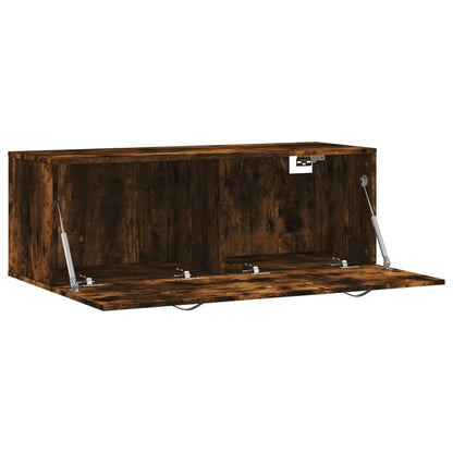 Mobile a Parete Rovere Fumo 100x36,5x35 cm in Legno Multistrato | homemem39
