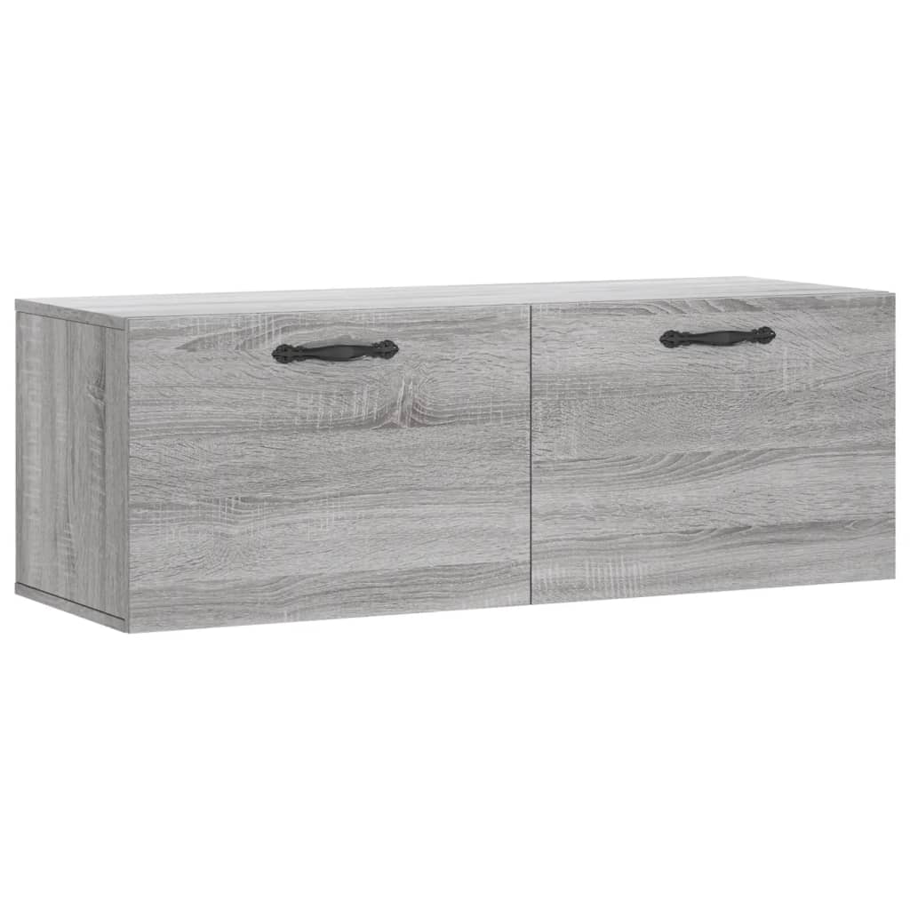 Mobile a Parete Grigio Sonoma 100x36,5x35 cm Legno Multistrato