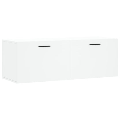 Mobile a Parete Bianco 100x36,5x35 cm in Legno Multistrato | homemem39