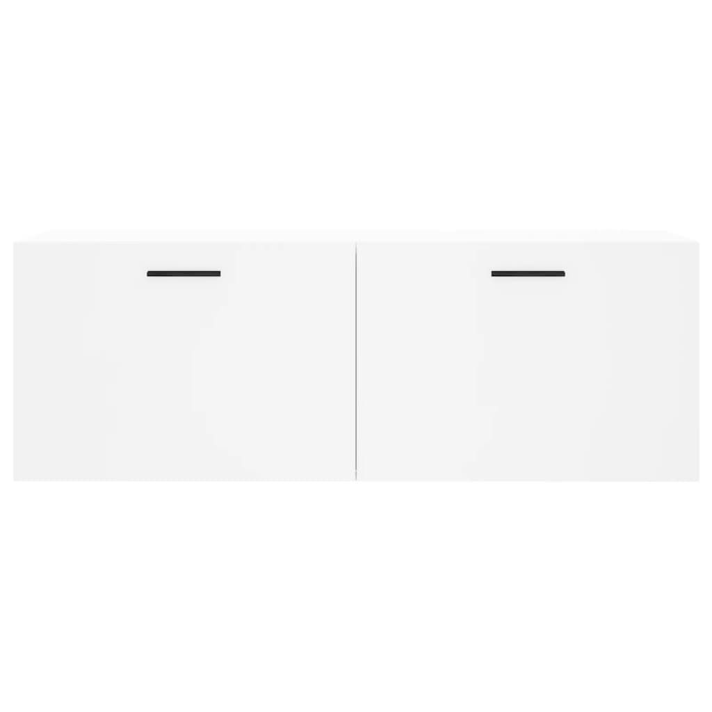 Mobile a Parete Bianco 100x36,5x35 cm in Legno Multistrato | homemem39